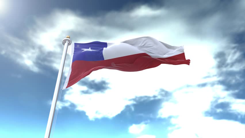 Chile Flag Loop 4K New Style