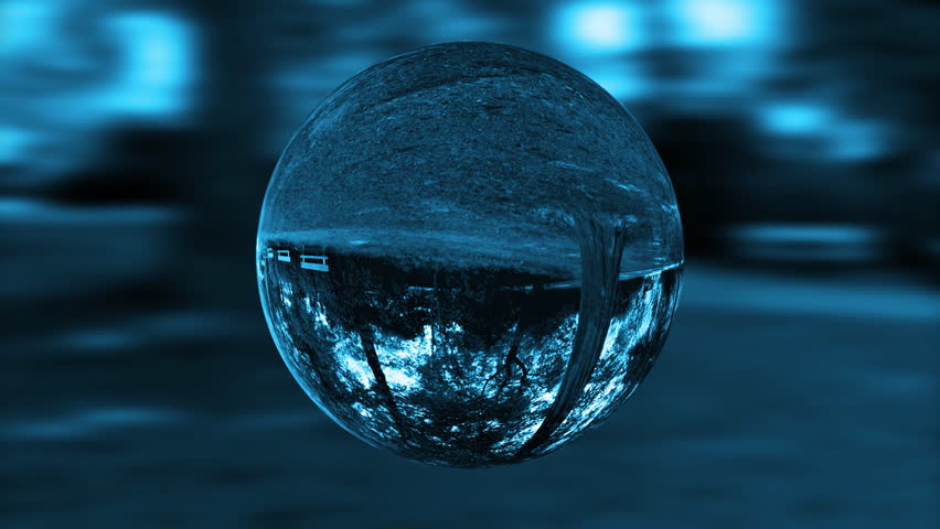 Glass orb or dew,environmental conservation, looping