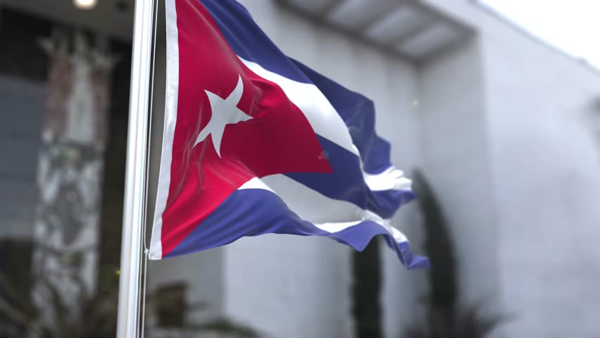 Cuba Flag in the Wind Waving Official Flag 4K