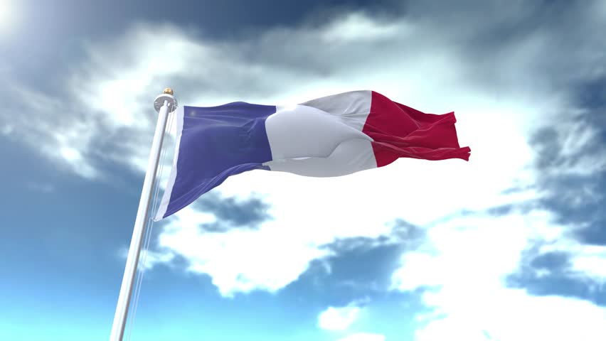 France Flag Loop 4K New Style 