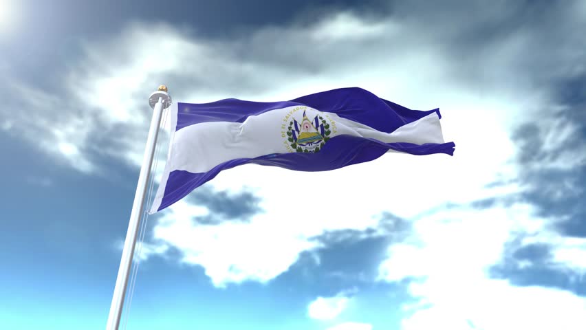 
El Salvador Flag Loop 4K New Style