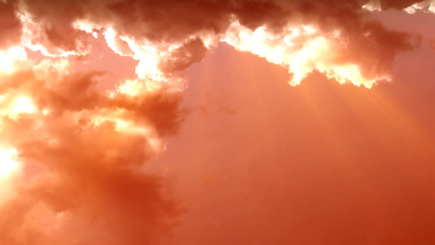 Stormy Sunset Clouds Time Lapse