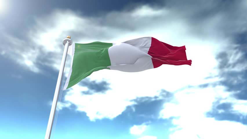 Italy Flag Loop 4K New Style 