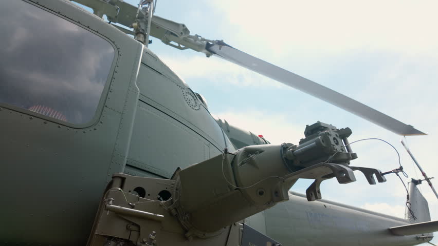 Element of vintage American military helicopter