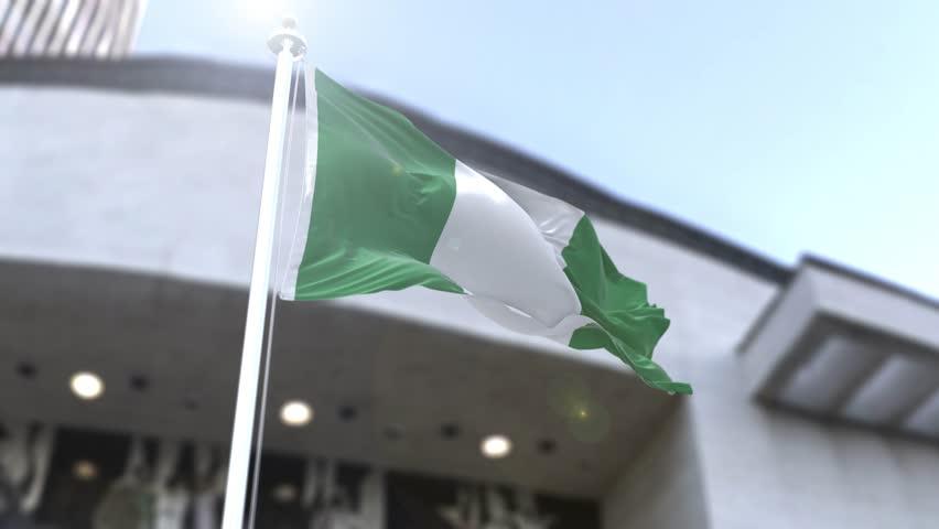 Nigeria Waving Official Flag Style