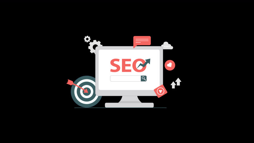 Seo Optimization Concept Animation Video - Transparent