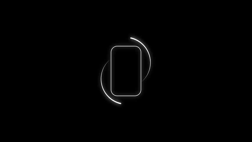 Animation Rotate your Phone portrait to landscape. 2D colourful smartphone rotation with minimalistic infographics. Rotate your phone animation is perfect for social media projects. 4k video.