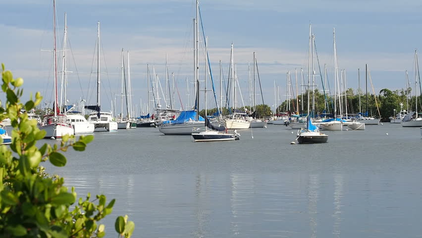 boats in the intercoastal near a marina in the Florida Keys
