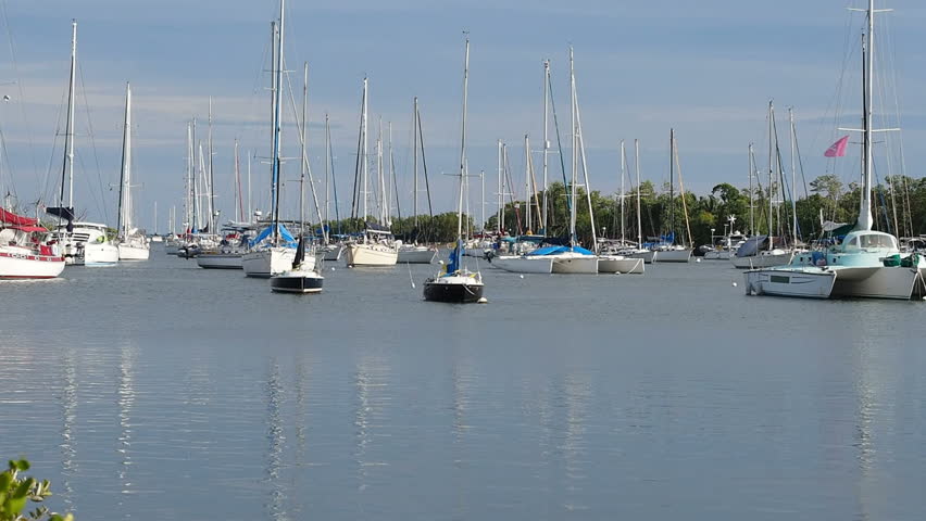 boats in the intercoastal near a marina in the Florida Keys