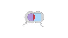 Overlapping thought bubbles with contrasting shapes 2D cartoon object animation. Different perspectives, viewpoints. Perception mismatch animated flat colorful item 4K video isolated on white - Powered by Shutterstock - Get 15% off with code: PIKWIZARD15