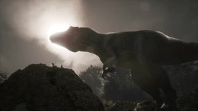 Realistic CGI animation of a dinosaur in its natural habitat during the Jurassic era, rendered in cinematic lighting. - Powered by Shutterstock - Get 15% off with code: PIKWIZARD15