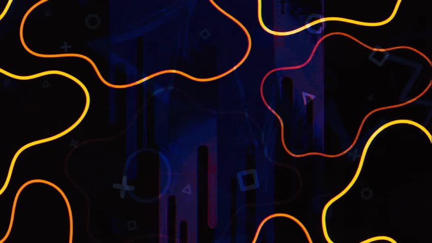 Colorful random scribbles fast motion transition overlay background. 4K Quality Footage