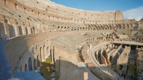 Ruins of Roman Coliseum from the sand. View of the colosseum from the inside. Rome, Italy - Powered by Shutterstock - Get 15% off with code: PIKWIZARD15