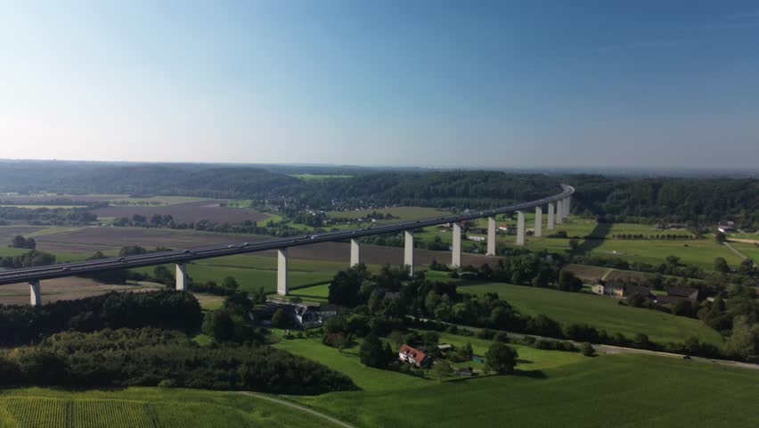 aerial view, highway, cologne, architecture, travel, connection, car, autobahn, germany, bridge, interstate, color image, transportation, transport, road, river, panorama
