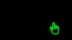 A hand touch click icon typically represents user interaction with a digital interface, such as tapping on a touchscreen or clicking with a mouse. neon click icon. - Powered by Shutterstock - Get 15% off with code: PIKWIZARD15