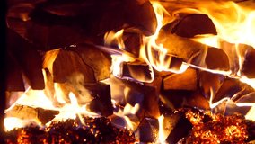 Large Amount of Wood Burns Quickly in a Stove with a Large Flame. Stove or Range is a Device that Generates Heat Inside or on Top of the Device, For Local Heating or Cooking. - Powered by Shutterstock - Get 15% off with code: PIKWIZARD15