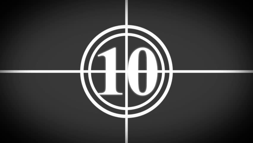 Countdown timer animation with a vintage film effect. 10-second countdown ideal for video intros, event promotions, product launches, and social media content.