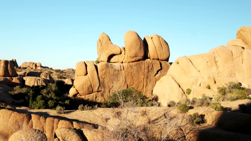Panning sunset timelapse over Joshua Tree