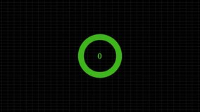 Circle loading bar animation with grid and black background. 4k animation video. Count down circle animation. - Powered by Shutterstock - Get 15% off with code: PIKWIZARD15