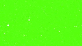 White particles flying on green chroma key background. Winter snow, falling snow animation loop - Powered by Shutterstock - Get 15% off with code: PIKWIZARD15