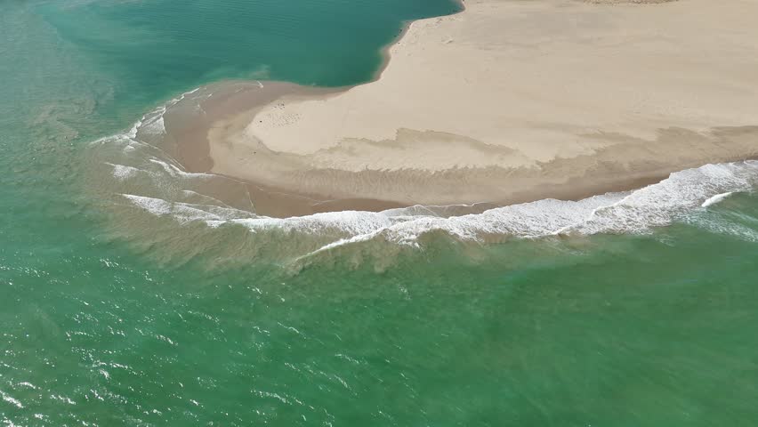 Coorong National Park – 4K Aerial Drone Footage from Murray Mouth Lookout, Hindmarsh Island, South Australia, Featuring Murray River Mouth, Sand Dunes, Estuary, Coastal Wetlands, Australia Wildlife