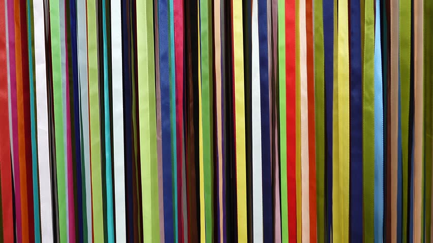 Helsinki, Finland A wall of ribbons, an art installation called The Wonderful World of Abstractions by Jacob Dahlgren