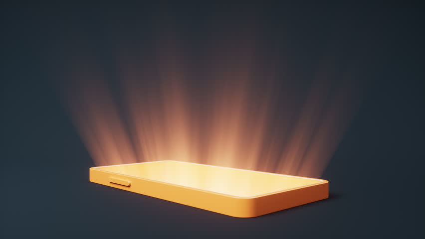 Cartoon style gamepad and mobile phone, 3d rendering. Motion graphic.