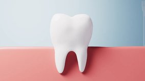 Oral hygiene and dental tooth health concept, 3d rendering. Motion graphic. - Powered by Shutterstock - Get 15% off with code: PIKWIZARD15