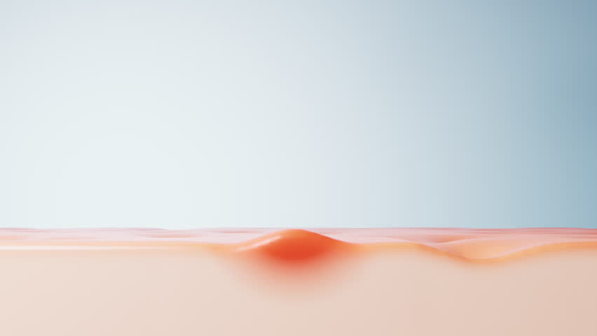 Pore acne and skin medicine concept, 3d rendering. Motion graphic.