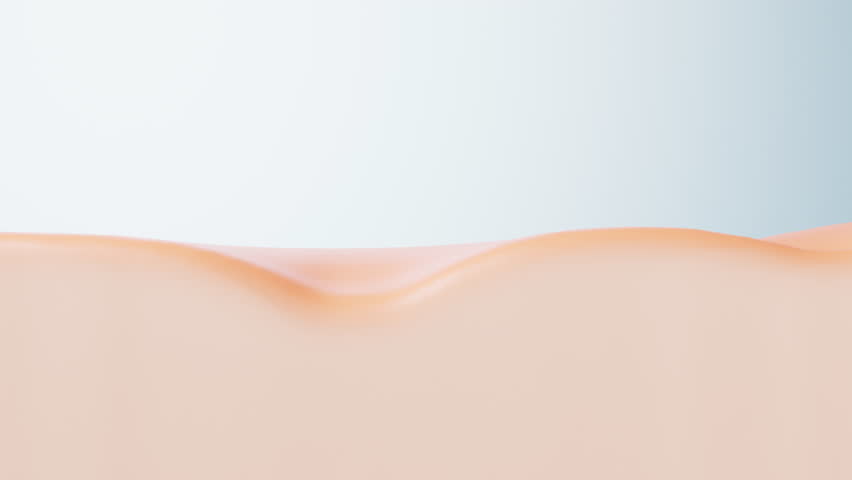 Cleaning the skin with water liquid bubbles, 3d rendering. Motion graphic.