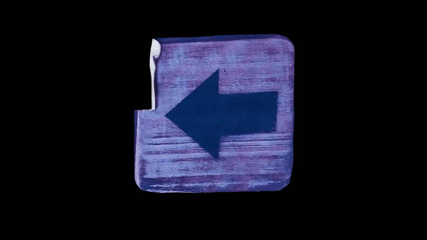 Organic Direction Arrows with Textured Paper Animation