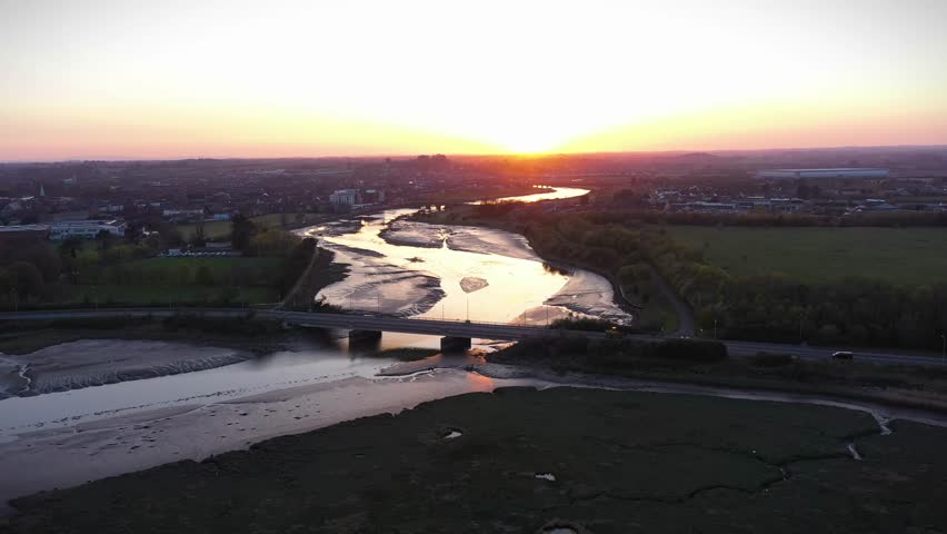 Nice Flight Over Dundalk Bay, County Louth, Republic of Ireland