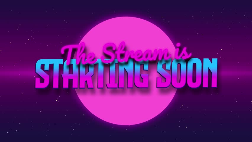 Stream is Starting soon | Stream Background Animation | Retrowave Synthwave Overlay 