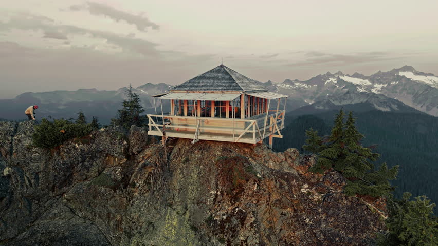 Park Butte Fire Watch Tower in Washington State 