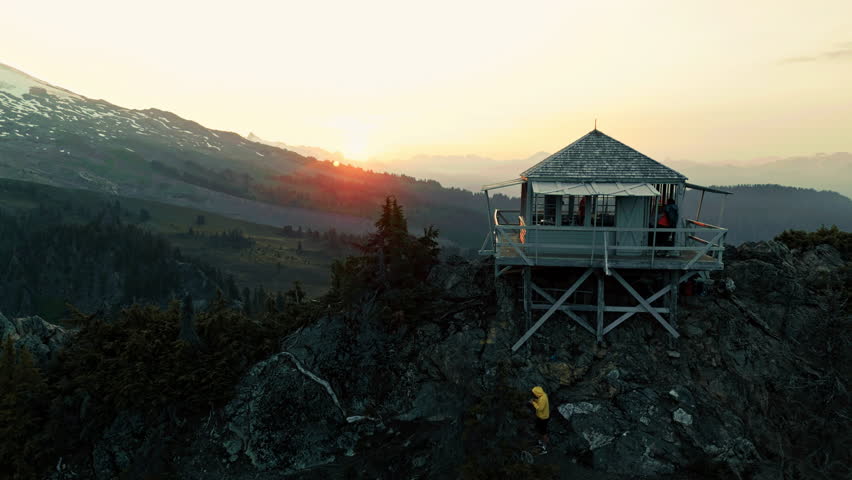 Park Butte Fire Watch Tower in Washington State 
