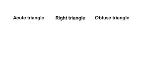 three types of triangles, an acute triangle, a right triangle, an obtuse triangle, educational materials related to geometry, mathematics, Right, scalene, equilateral and isosceles triangles - Powered by Shutterstock - Get 15% off with code: PIKWIZARD15