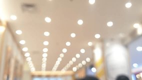 Blurred lights on a mall restaurant ceiling create a soft, abstract background, ideal for artistic, cinematic, or modern visual projects - Powered by Shutterstock - Get 15% off with code: PIKWIZARD15