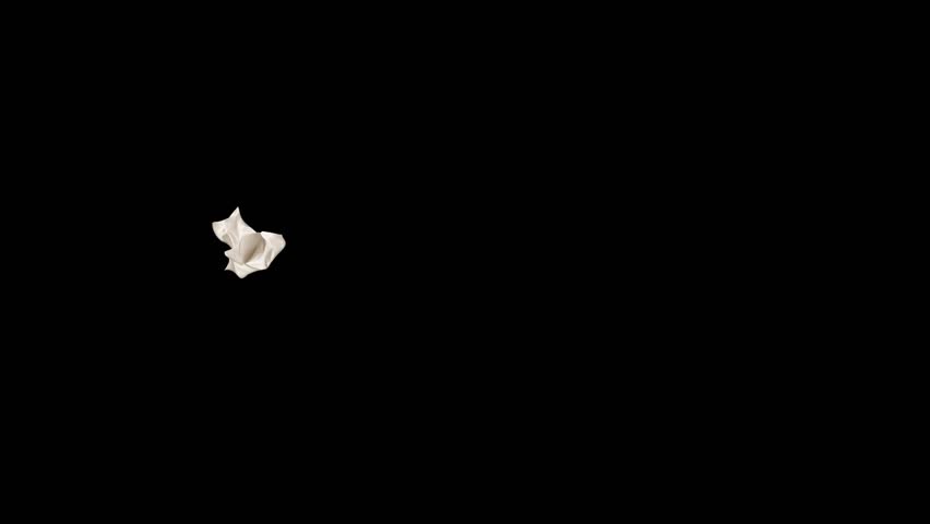 Open and Closed Eye Animation Collage Element Crumpled Paper Style on Green Screen 4K