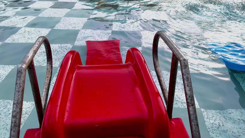 video from the top of the slide on the red water ride