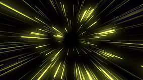 Abstract yellow light streaks radiating from a central point on a black background. A dynamic visual that evokes speed, energy, and futuristic motion, ideal for sci-fi or tech-related projects. - Powered by Shutterstock - Get 15% off with code: PIKWIZARD15