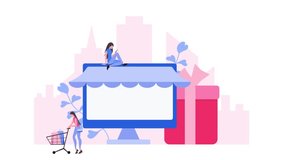 Digital Shopping With Gift Box - Powered by Shutterstock - Get 15% off with code: PIKWIZARD15