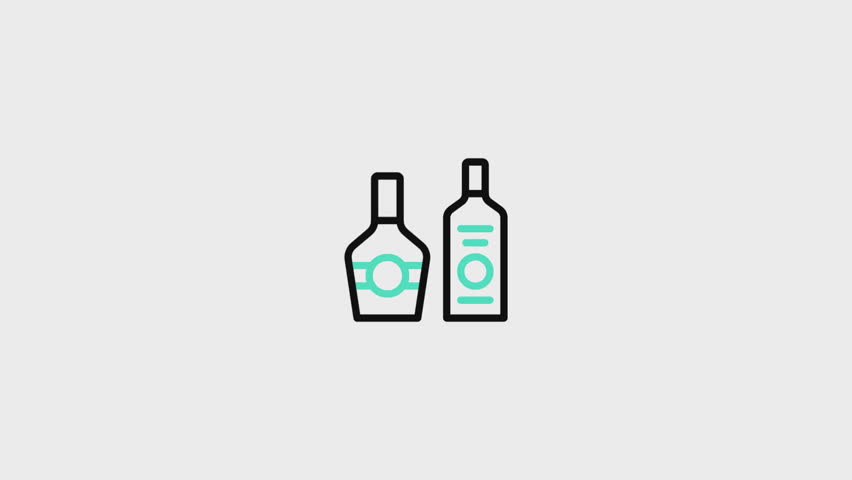 Alcohol Animated Icon V2. . This video features a captivating animation of an icon designed to enhance your projects.