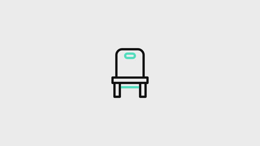 Chair Animated Icon V2. . This video features a captivating animation of an icon designed to enhance your projects.