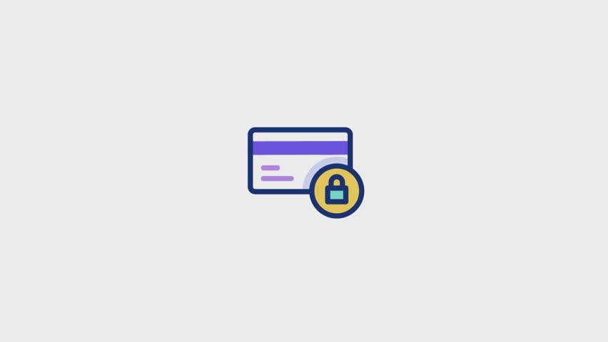 Credit Card Animated Icon V2. . This video features a captivating animation of an icon designed to enhance your projects.