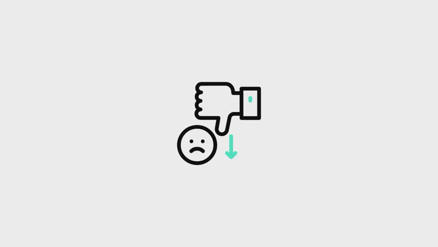 Dislike Animated Icon. . This video features a captivating animation of an icon designed to enhance your projects.