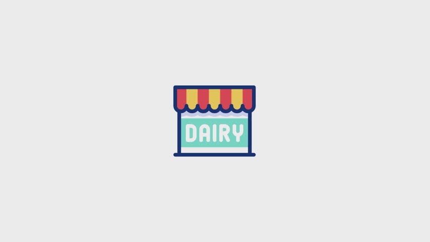 Groceries Animated Icon. . This video features a captivating animation of an icon designed to enhance your projects.