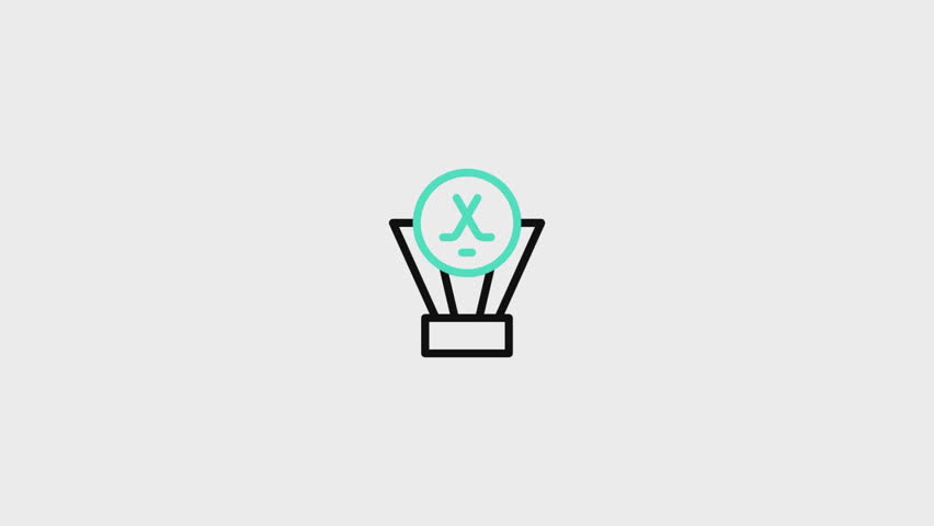 Ice Hockey Animated Icon V3. . This video features a captivating animation of an icon designed to enhance your projects.