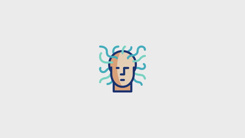 Medusa Animated Icon. . This video features a captivating animation of an icon designed to enhance your projects.