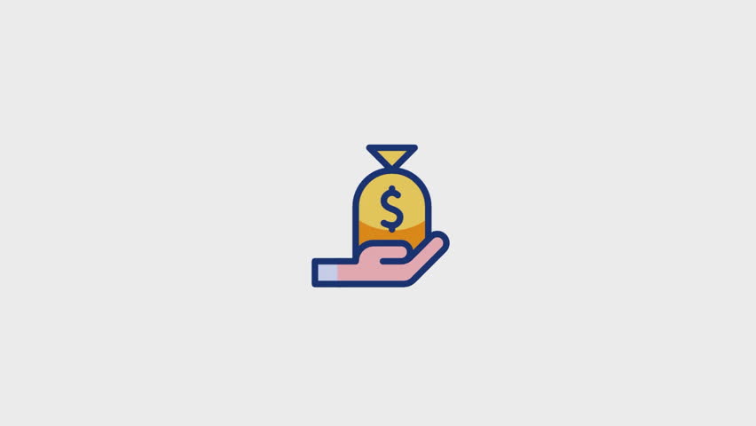 Money Animated Icon V3. . This video features a captivating animation of an icon designed to enhance your projects.