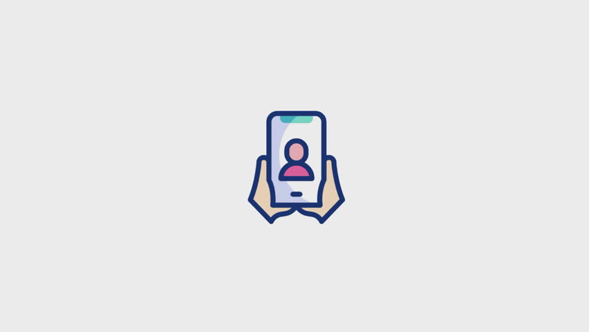 Selfie Animated Icon. . This video features a captivating animation of an icon designed to enhance your projects.
